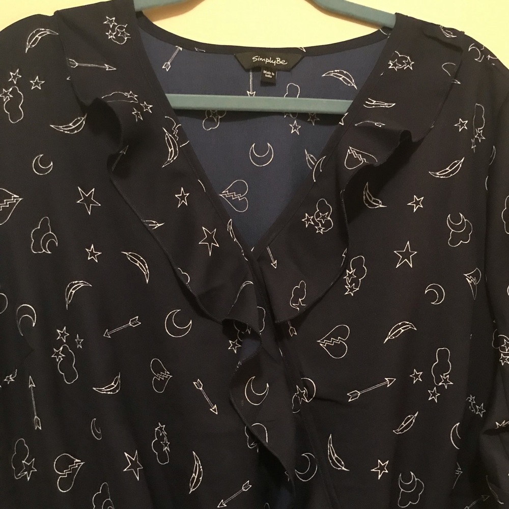 Simply Be Size 20 Navy Wrap Dress